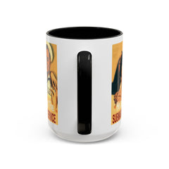 Mug - Vintage He Joined The Submarine Service Unique Tri Panel Image Accent Coffee Mug (11, 15oz)