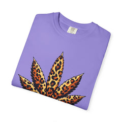 Vintage Leopard Cannabis Leaf T-shirt — Weed Lover Stoner Gift