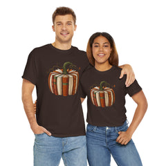 Autumn-Themed Pumpkin Book Tee, Cozy Fall Shirt, Halloween Apparel, Literary Gift, Unisex Comfortable T-Shirt