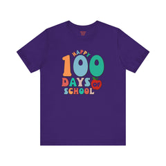100 DAYS OF SCHOOL - Unisex Jersey Short Sleeve Tee | Elementary School Holiday, Gift For Her, Gift For Him, Teacher Shirt, Classroom Shirt