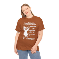 Clumsy Funny Penguin Graphic Tee | Unisex Heavy Cotton Tee | Great Gift for Animal Lovers, Birthdays, Casual Wear, Humorous Gifts, Everyday Style