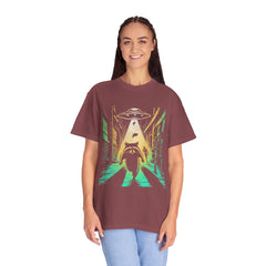 Raccoon UFO Funny Comfort Colors Graphic T-Shirt