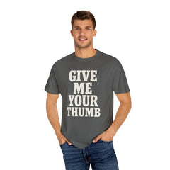 Two And A Half Men Inspired Graphic T-Shirt - Give Me Your Thumb Vintage Tee