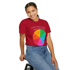 Motivational Talking Head Unisex Garment-Dyed T-Shirt - "And You May Ask Yourself"