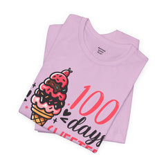 100 Days of School Unisex Tee | Elementary School, Ice Cream, Teacher Apparel