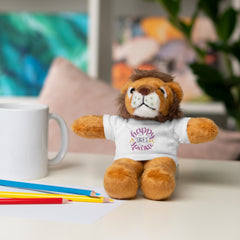 Stuffed Animals with T Shirt, Girl Quote, Support Wildlife, Happy Girls Sparkle, gift for her, Birthday Gift, Everyday gift, animal lover gift, nature lover gift