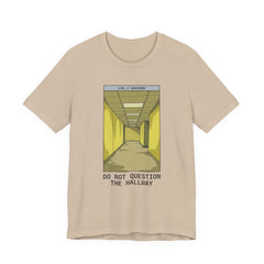 Do Not Question The Hallway T-Shirt — Retro Yellow Corridor Graphic Tee