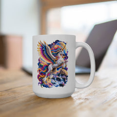 Colorful Feather Wings Unicorn Ceramic Mug | 11oz 15oz