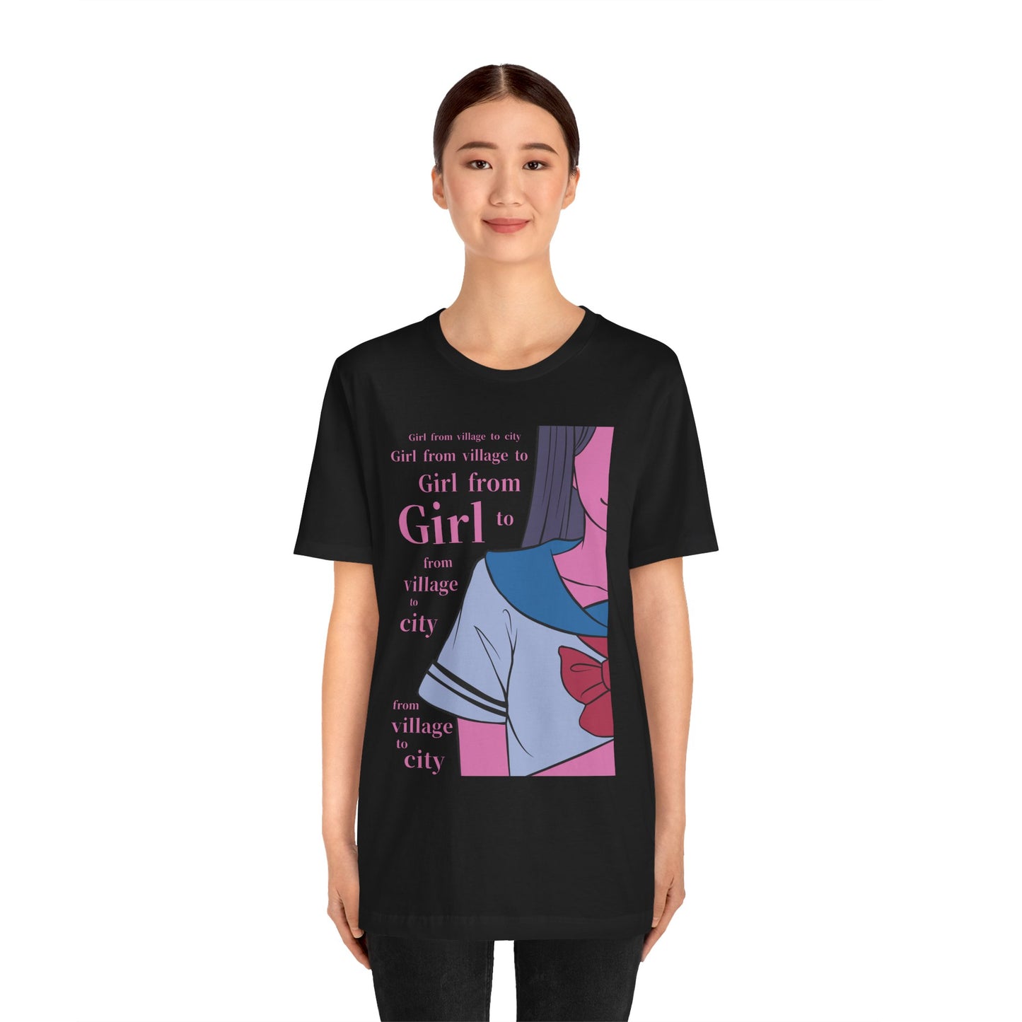 Anime Girl Art - Unisex Jersey Short Sleeve Tee