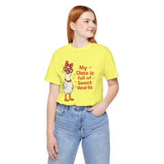 Teacher Valentine T-Shirt — "My Class Is Full of Sweet Hearts" Cute Duck Design