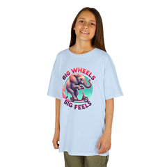 Graphic Kids Tee - Big Wheels Big Feels Elephant