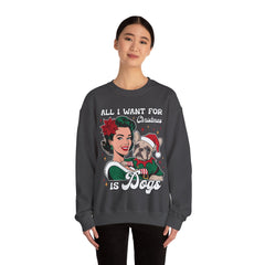 All I Want For Christmas Is Dogs - Unisex Heavy Blend™ Crewneck Sweatshirt