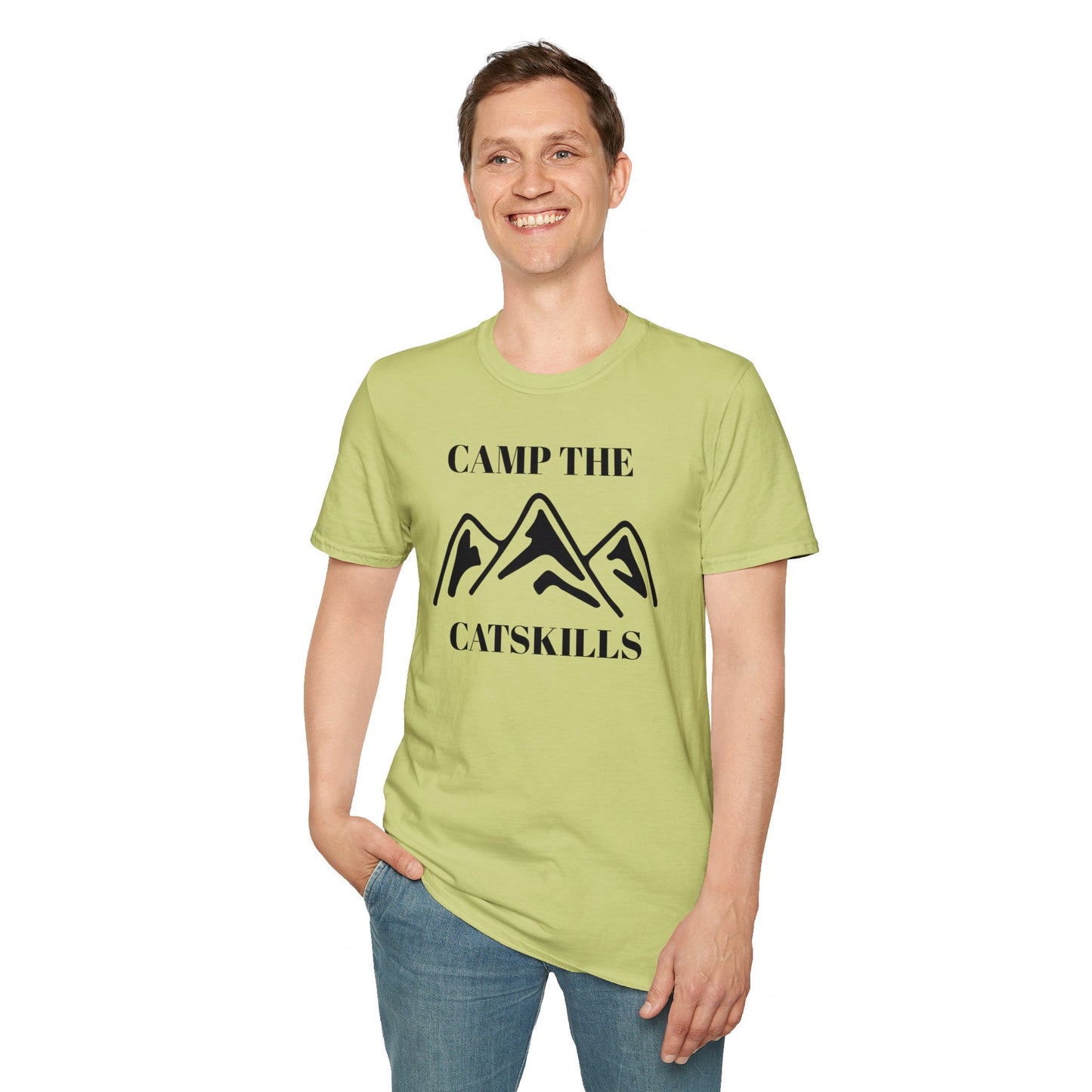 Camp The Catskillsi Unisex Softstyle T-Shirt  Catskill Mountains New York