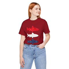 Patriotic Trout T-Shirt — Red White & Blue Fish Tee