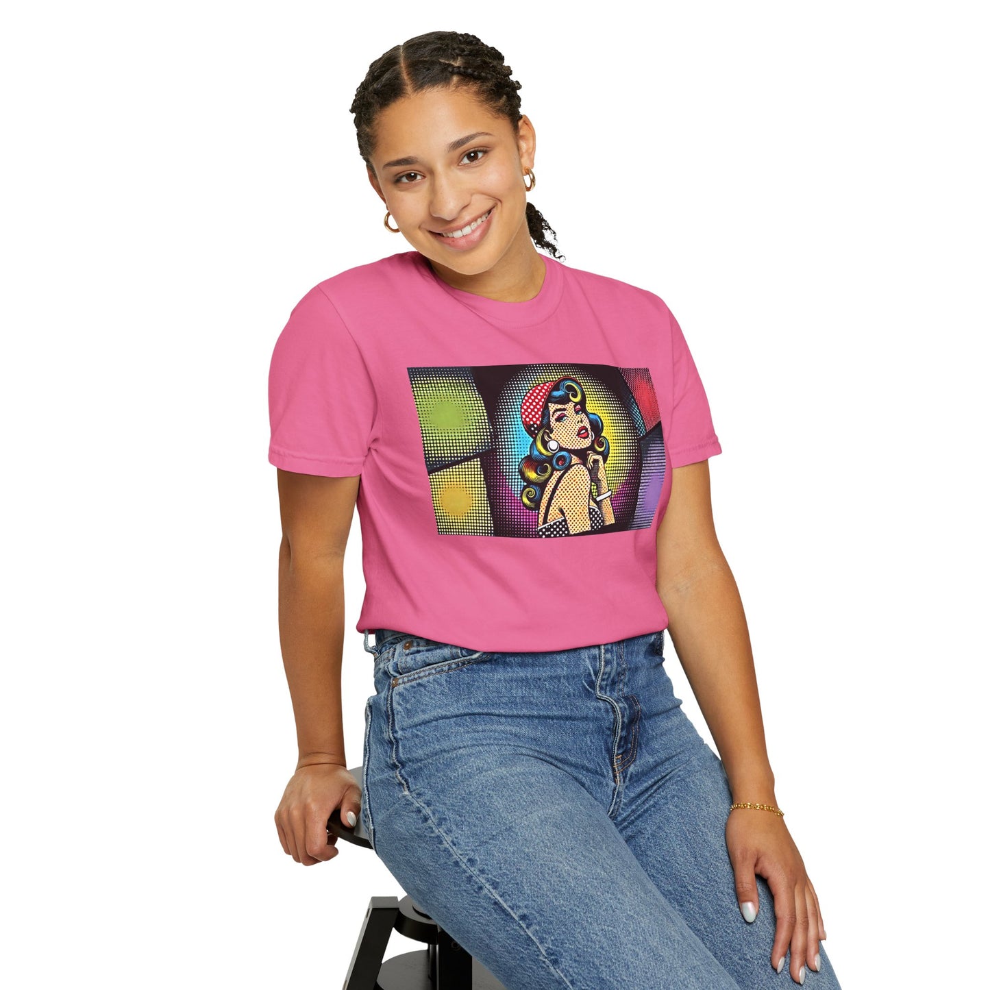 Pop Art Pinup Girl - Comfort Colors Garment Dyed Shirt