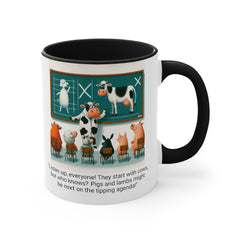 COW TIPPING Awareness - Accent Mugs | Cow Tipping Is Real, Bovine Humor. Gift For Him, Gift For Her, Farm Humor, Cow Fan Gift, Farm Animal