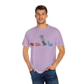 Dinosaur UFO Retro Unisex Garment-Dyed T-shirt