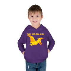 Flying high, dino-style! - Toddler Pullover Fleece Hoodie