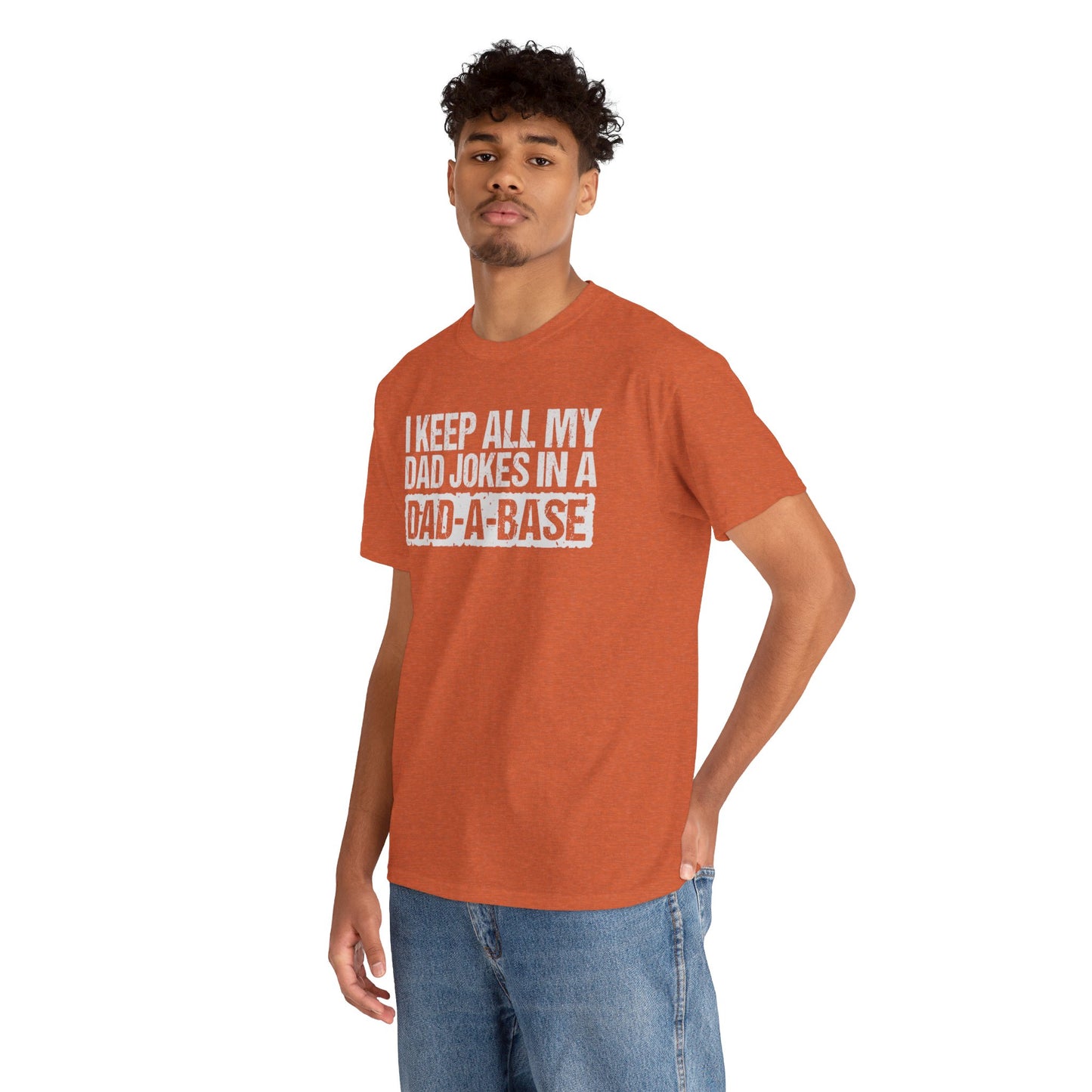 Dads Jokes Only  Dad A Base, Unisex Heavy Cotton Tee