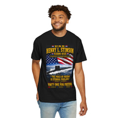 USS Henry L. Stimson SSBN-655 Submarine T-Shirt – 'The Price of Freedom Is Eternal Vigilance' Navy Tribute