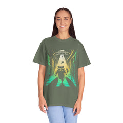Raccoon UFO Funny Comfort Colors Graphic T-Shirt