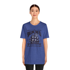 Spilling The Tea Since 1773, Sailing Ship Graphic, Unisex Jersey Short Sleeve Tee