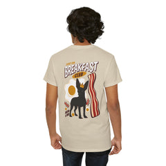 Breakfast Club Dog T‑Shirt — Retro Bacon & Eggs Graphic Tee