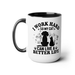 Cat slave mug, funny cat mug, gift for cat lover, crazy cat lady gift, pet owner gift, kitten lover mug, cat gift, animal lover present