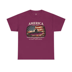 America 250th Submarine 125th Flag T-Shirt — Vintage USA Military Tee