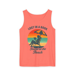 Beach Reader Unisex Tank Top | Summer Vibes | Lost In A Book | Perfect for Book Lovers, Beach Days, Vacations, Gifts, Relaxing Moments