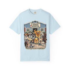 Pitbull Added "Who Let the Dogs Out?" Baldwin Harbor Animal Hospital Cute Vet Clinic T Shirt