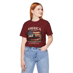 America 250th Submarine 125th Flag T-Shirt — Vintage USA Military Tee