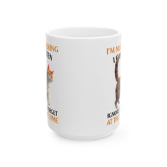 Funny Cat graphic mug, multitasking sarcastic cat, ceramic cat mug, 11oz, 15oz, cat lover gift, gift for her, Cat Mamma, animal lover gift,