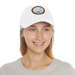 Hempstead Bay Sailing Club Leather Patch Dad Hat — Flying Scot Embroidered Round Patch
