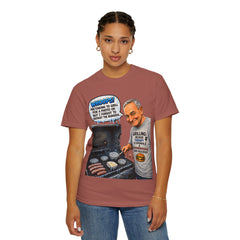 Grill Master Grandpa Funny BBQ T-Shirt — "Whoops! Pretending to Grill for a Photo" Graphic Tee