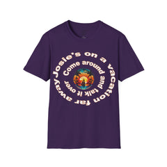 Josie's On A Vacation Far Away Come Around And Talk It Over  Unisex Softstyle T-Shirt  80s Rock The Outfield