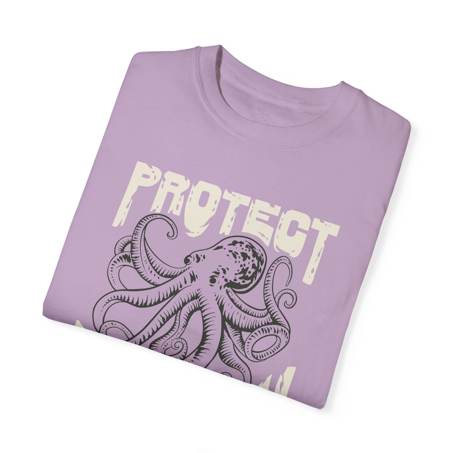 Octopus, Protect Our Ocean -  Graphic Unisex Garment-Dyed T-shirt