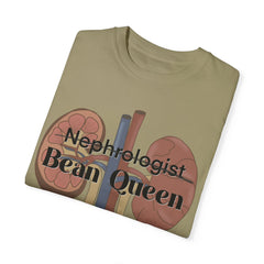 Nephrologist Bean Queen, Graphic Unisex Garment-Dyed T-shirt