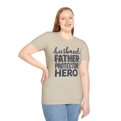 Husband Father Protector Hero Unisex Softstyle T-Shirt