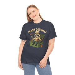 Trash Gourmet Unisex Heavy Cotton Tee, Funny Graphic T-Shirt, Quirky Casual Wear, Unique Gift for Food Lovers, Eco-Friendly Apparel