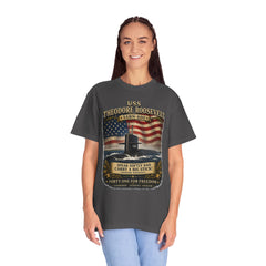 USS Theodore Roosevelt SSBN-600 T-Shirt – "Speak Softly and Carry a Big Stick" Patriotic Submarine Tee