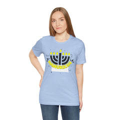 Hanukkah Menorah - Unisex Jersey Short Sleeve Tee