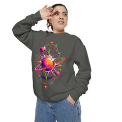 Cosmic Orbit Sweatshirt — Neon Planet Graphic Pullover