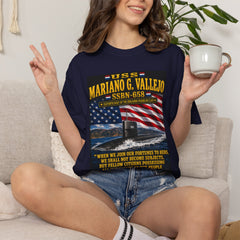 USS Mariano G. Vallejo SSBN-658 Submarine T-Shirt — Forty One For Freedom Patriotic Tee