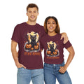 Black Cat And Pumpkin! Graphic Unisex Heavy Cotton Tee