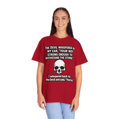 Funny Grammar Police - 'The Devil Whispered...' Skull Resilience Graphic Tee