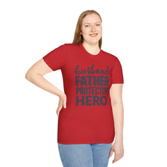 Husband Father Protector Hero Unisex Softstyle T-Shirt