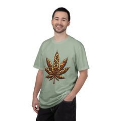 Vintage Leopard Cannabis Leaf T-shirt — Weed Lover Stoner Gift