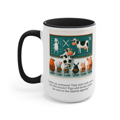COW TIPPING Awareness - Accent Mugs | Cow Tipping Is Real, Bovine Humor. Gift For Him, Gift For Her, Farm Humor, Cow Fan Gift, Farm Animal