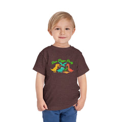 Dino Pizza Party Toddler Tee - Fun Dinosaur Graphic T-Shirt for Kids